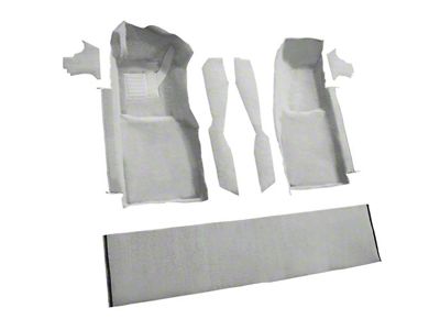 Front Cutpile Molded Carpet with Console Strips, Kick Panels and Door Panels; Silver (78-80 Corvette C3)