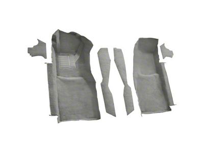 Front Cutpile Molded Carpet with Console Strips and Kick Panels; Gray/Oyster (78-80 Corvette C3)