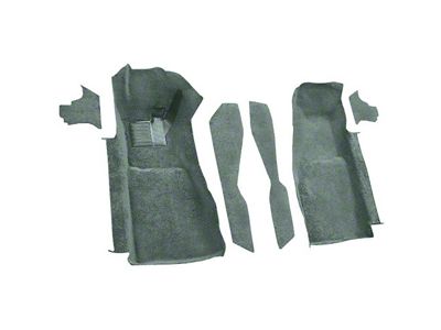 Front Cutpile Molded Carpet with Console Strips and Kick Panels; Silver Green/Jade (81-82 Corvette C3)