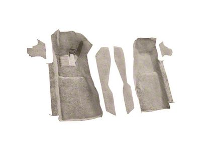 Front Cutpile Molded Carpet with Console Strips and Kick Panels; Silver (81-82 Corvette C3)