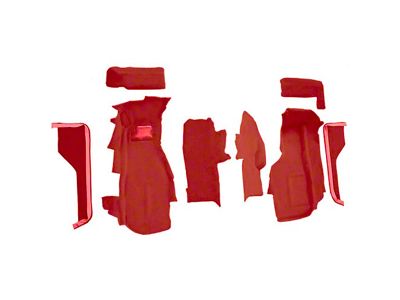 Front Cutpile Molded Carpet; Flame Red (84-87 Corvette C4)