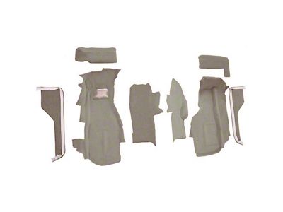Front Cutpile Molded Carpet with Heel Pad; Gray (84-87 Corvette C4)