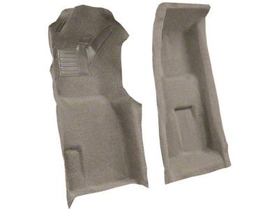 Front Cutpile Molded Carpet with Heel Pad; Gray (71-75 Corvette C3 w/ Manual Transmission)