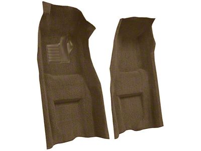 Front Cutpile Molded Carpet with Heel Pad; Medium Saddle (1969 Corvette C3 w/ Automatic Transmission)