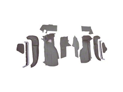 Front Cutpile Molded Carpet; Pewter (90-93 Corvette C4)