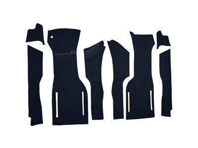 Front Foam Loop Cut and Sewn Carpet; Dark Blue (1964 Corvette C3)