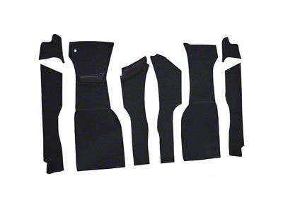 Front Foam Loop Cut and Sewn Carpet; Midnight Blue (1963 Corvette C3)