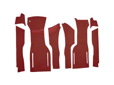 Front Foam Loop Cut and Sewn Carpet; Red (1964 Corvette C3)
