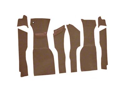 Front Foam Loop Cut and Sewn Carpet; Saddle (1963 Corvette C3)