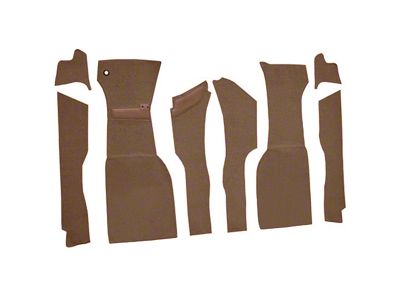 Front Loop Cut and Sewn Carpet without Heel Pad; Saddle (1963 Corvette C2)