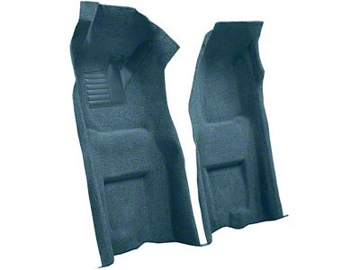Front Loop Molded Carpet with Heel Pad; Bright Blue (1968 Corvette C3 w/ Automatic Transmission)