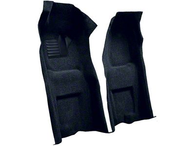 Front Loop Molded Carpet with Heel Pad; Dark Blue (1968 Corvette C3 w/ Automatic Transmission)