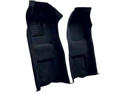 Front Loop Molded Carpet with Heel Pad; Dark Blue (1968 Corvette C3 w/ Manual Transmission)