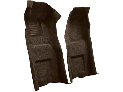 Front Loop Molded Carpet with Heel Pad; Dark Brown (1968 Corvette C3 w/ Automatic Transmission)