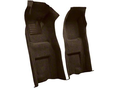 Front Loop Molded Carpet with Heel Pad; Dark Brown (1968 Corvette C3 w/ Manual Transmission)