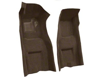 Front Loop Molded Carpet with Heel Pad; Dark Brown (1970 Corvette C3 w/ Manual Transmission)