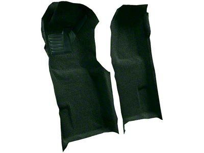 Front Loop Molded Carpet with Heel Pad; Dark Green (71-76 Corvette C3 w/ Automatic Transmission)