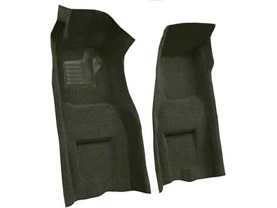 Front Loop Molded Carpet with Heel Pad; Dark Olive Green (1970 Corvette C3 w/ Manual Transmission)
