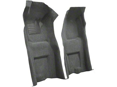 Front Loop Molded Carpet with Heel Pad; Gunmetal Gray (1968 Corvette C3 w/ Automatic Transmission)
