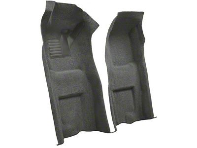 Front Loop Molded Carpet with Heel Pad; Gunmetal Gray (1968 Corvette C3 w/ Manual Transmission)