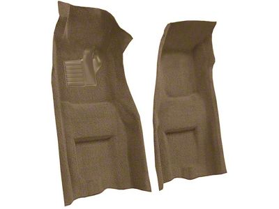 Front Loop Molded Carpet with Heel Pad; Medium Saddle (1969 Corvette C3 w/ Manual Transmission)