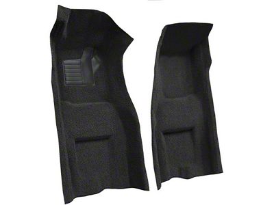 Front Loop Molded Carpet with Heel Pad and Toe Pad; Black (69-70 Corvette C3 w/ Manual Transmission)