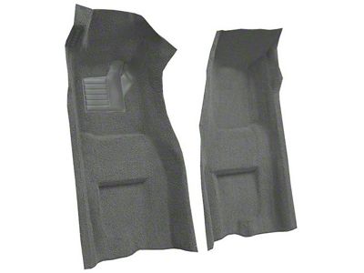 Front Loop Molded Carpet with Heel Pad and Toe Pad; Gunmetal Gray (69-70 Corvette C3 w/ Automatic Transmission)