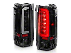 LED C Bar Tail Lights; Black Housing; Clear Lens (88-96 Bronco)