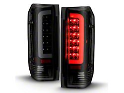LED C Bar Tail Lights; Black Housing; Smoked Lens (88-96 Bronco)