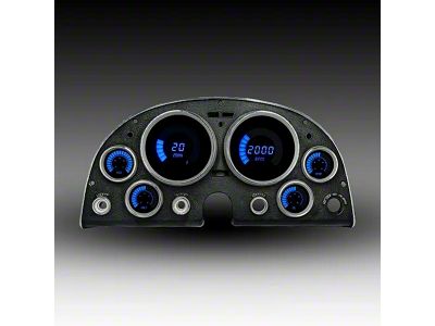 LED Digital Bargraph Gauge Panel; Blue (63-67 Corvette C2)