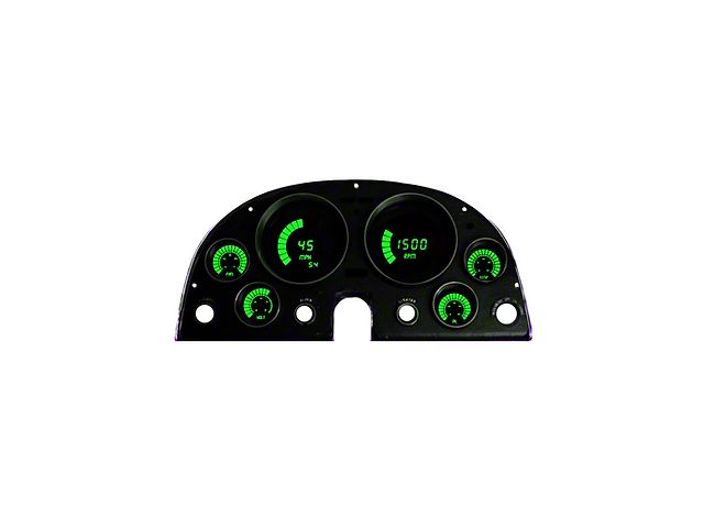 LED Digital Bargraph Gauge Panel; Green (63-67 Corvette C2)