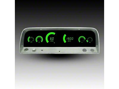 LED Digital Bargraph Gauge Panel; Green (64-66 C10, C20, K10, K20, Suburban)