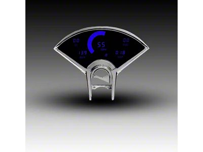 LED Digital Gauge Panel; Blue (55-56 Bel Air)