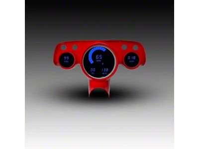 LED Digital Gauge Panel; Blue (1957 Bel Air)