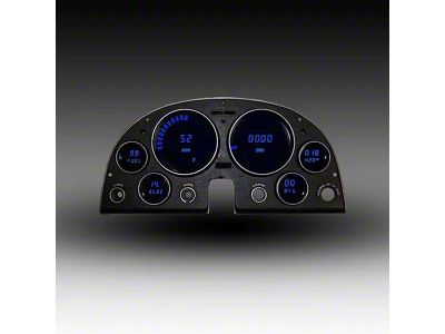 LED Digital Gauge Panel; Blue (63-67 Corvette C2)
