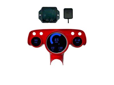 LED Digital Gauge Panel with GPS Sending Unit; Blue (1957 Bel Air)