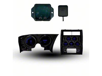 LED Digital Gauge Panel with GPS Sending Unit; Blue (68-77 Corvette C3)