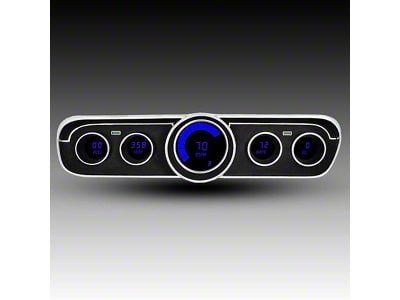 LED Digital Gauge Panel with GPS Sending Unit; Blue (65-66 Mustang)
