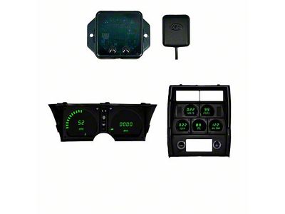 LED Digital Gauge Panel with GPS Sending Unit; Green (78-82 Corvette C3)