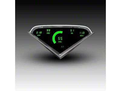 LED Digital Gauge Panel with GPS Sending Unit; Green (55-59 Chevrolet/GMC Truck)