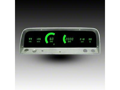 LED Digital Gauge Panel with GPS Sending Unit; Green (64-66 C10, C20, K10, K20, Suburban)
