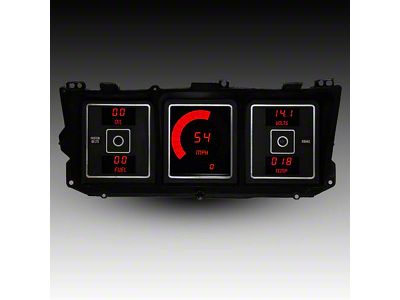 LED Digital Gauge Panel with GPS Sending Unit; Red (73-79 F-100, F-150, F-250, F-350)