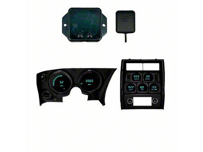 LED Digital Gauge Panel with GPS Sending Unit; Red (68-77 Corvette C3)