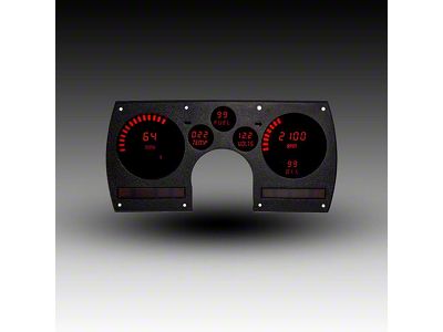 LED Digital Gauge Panel with GPS Sending Unit; Red (82-90 Camaro)
