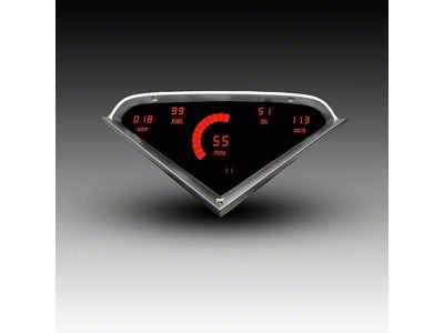 LED Digital Gauge Panel with GPS Sending Unit; Red (55-59 Chevrolet/GMC Truck)