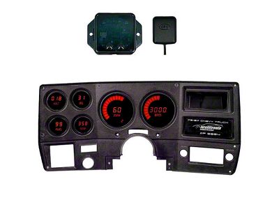 LED Digital Gauge Panel with GPS Sending Unit; Red (73-87 Blazer, C10, Jimmy, K10, K15, K20)