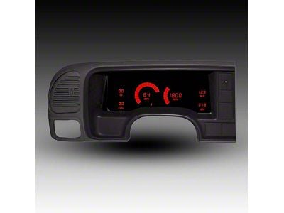 LED Digital Gauge Panel with GPS Sending Unit; Red (95-99 C1500, C2500, C3500, K1500, K2500, K3500)