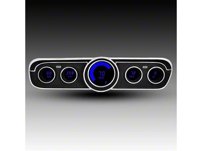 LED Digital Gauge Panel with GPS Sending Unit; Red (65-66 Mustang)