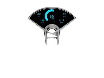 LED Digital Gauge Panel with GPS Sending Unit; Teal (55-56 Bel Air)