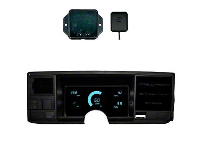 LED Digital Gauge Panel with GPS Sending Unit; Teal (88-91 Blazer, C1500, C2500, C3500, Jimmy, K1500, K2500, K3500)